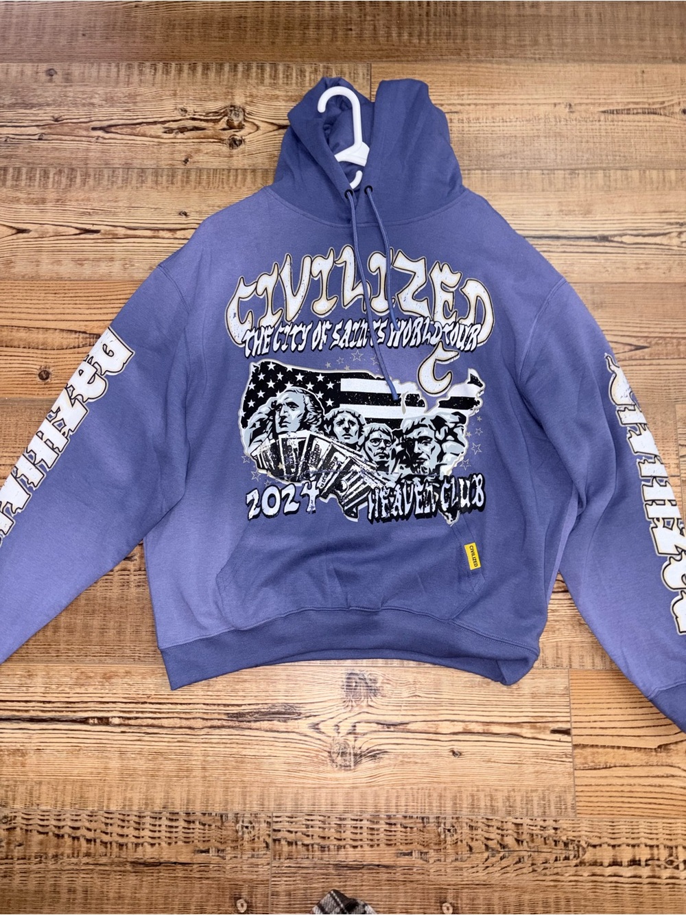 2024 Graphic Pullover Hoodie - Lavender Blue